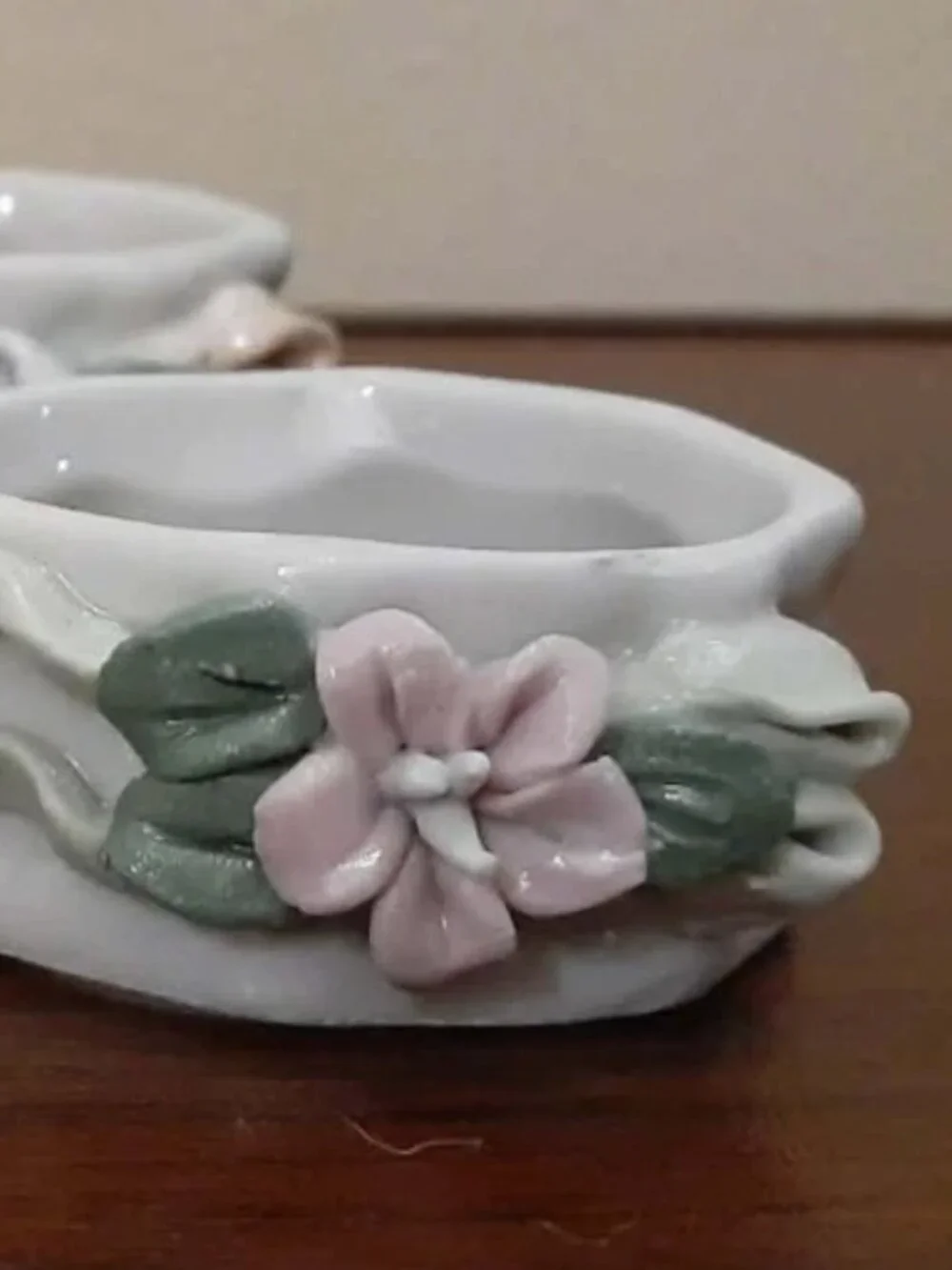 Vintage Porcelain Floral Cottage Core Napkin Rings Set of 6